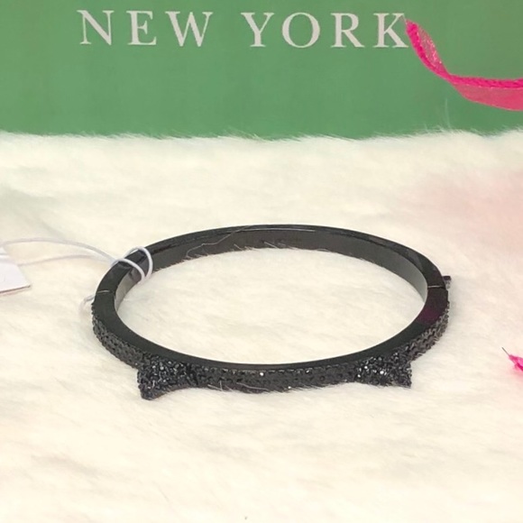 NWT KATE SPADE ♠️ JAZZ THINGS UP BLACK CAT BANGLE - Picture 6 of 8